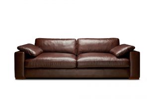 Klara Bordo Üçlü Gerçek Deri Koltuk