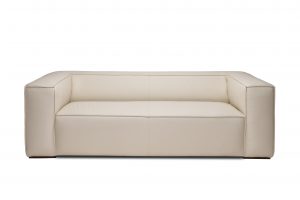 Prisma Üçlü Gerçek Deri Kırık Beyaz Koltuk