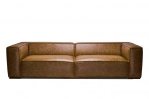 Prisma Taba Dörtlü Gerçek Deri Modern Kanepe