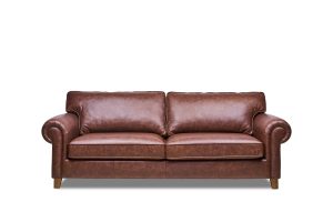 Genoa Üçlü Gerçek Deri Modern Koltuk