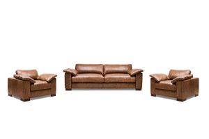 Klara Taba Gerçek Deri Ofis Takımı