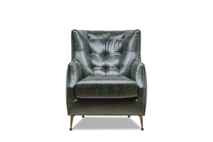 Padova Yeşil Hakiki Deri Berjer